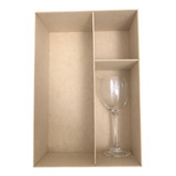 Caja De Madera (mdf) Para Copa Y Vino 20 Pzas