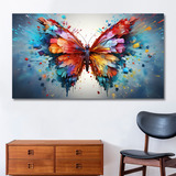 Cuadro Mariposa Elegante Abstracto Canvas Sala Comedor 90x60