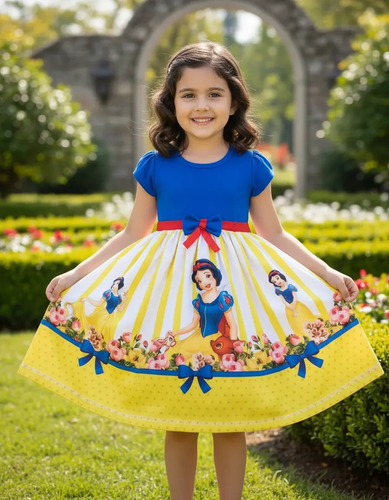 Vestido Da Branca De Neve Temático Festas Feminino.