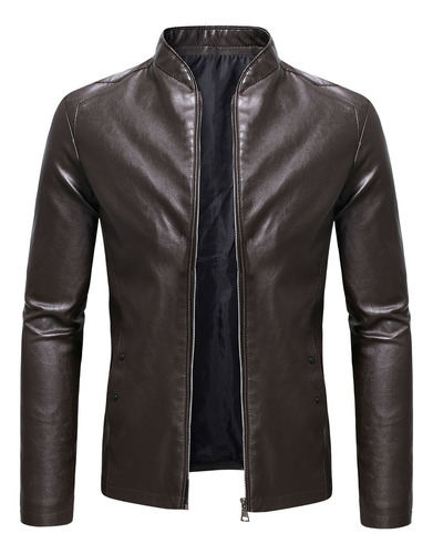 Chaqueta Larga De Cuero Grueso Para Hombre, Corte Cálido, Ma