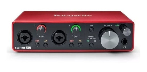 Placa Usb Focusrite Scarlett 2i2 Studio Auri, Mic, Inteface 