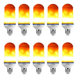 Foco Led 5w Flama Vela Decorativa Con Movimiento Entrada E27 Color De La Luz Cálida
