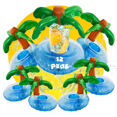 Yi 12 Portavasos Palmera Isla Inflables Fiesta Alberca