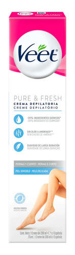 Veet Crema Depilatoria Silky Fresh Piel Sensible 200ml + Esp