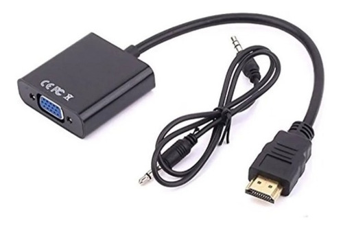 Convertidor De Hdmi A Vga + Audio Cable Adaptador