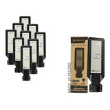 Lampara Led Alumbrado Publico 100w 9000lm Ip65 10 Piezas Color Negro