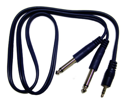 Cable Miniplug Stereo 3.5 A 2 Plug Mono 2 Mts Premium