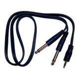 Cable Miniplug Stereo 3.5 A 2 Plug Mono 2 Mts Premium