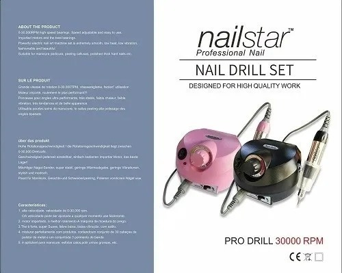 Nailstar® Torno Uña Manicure 30000rpm Para Acrílica Y Gel