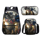 Abc Mochilas Transformers Bandoleras Set 3 Piezas B