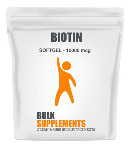 Bulk Supplements | Biotin | 10000mcg | 100 Softgels