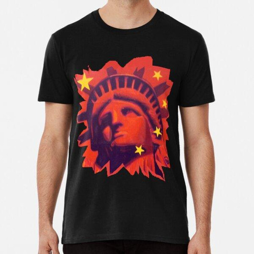 Remera Red Liberty Cut Out Sticker Algodon Premium