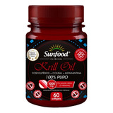 Krill Oil 1000mg - 60 Capsulas - Importado Sunfood Eua