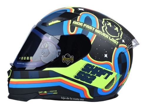 Casco Shaft Sh-562 Moon - Azul / Neón