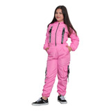 Conjunto Infantil Menina Tactel Frio Bomber Estilosa Gringa