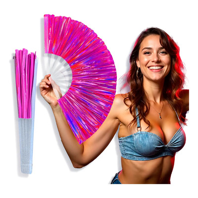 Abanico Grande Tornasol Fucsia Plástico Truena Festival Pericon | Meses sin interés