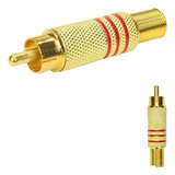 10x Plug Rca Gold 24k Linha Profissional 6mm - Original Pix