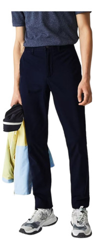 Pantalon Lacoste Regular Fit - Azul Oscuro Para Hombre