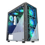 Musetex 6 Ventiladores Rgb Preinstalados, Usb 3.0? 2 Vidrio 