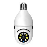 Câmera Ip Segurança Lâmpada Yoosee Panorâmica Wifi1080 Espiã Cor Branco