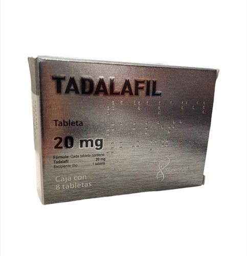 Tadalafil Serral 20mg Caja Con 8 Tabletas 