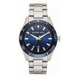 Reloj Michael Kors Mk8815 Layton Para Caballero, Plata/azul