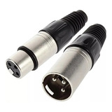 2 Fichas Canon Macho Y Hembra Xlr 3 Audio Dmx X Par Cjf