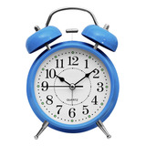 Reloj De Mesa  Despertador  Analógico Aguia Power Vintage Alto Metal Presente Mesa Antigo Decorativo Despertador  -  Azul 