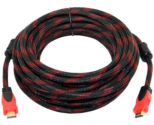 Cable Reforzado Hdmi 10mts V1.4 Oro 24k Full Hd Xhd 3d