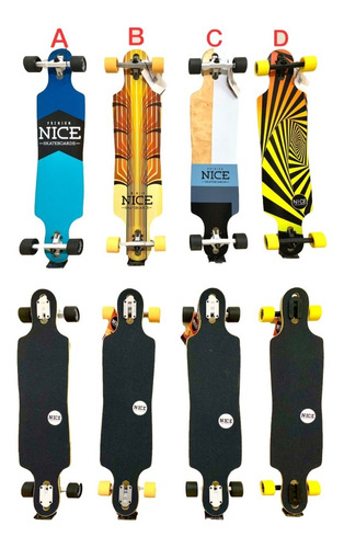 Longboard Importado Completo Nice Skateboard V1 Freeride