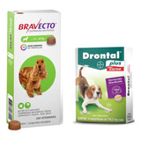 01 Bravecto Cães De 10 A 20kg E 01 Drontal 10kg Com 4 Comp