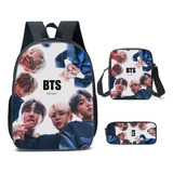 Mochila Escolar Impermeável Bts Backpack Para Grupos De Jove