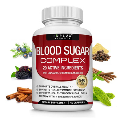 Elfleaf Blood Sugar Complex Supplement 60 Capsules Apoya Niveles Saludables De Azúcar En La Sangre Ya Dentro Del Rango Normal Todo Natural Con Canela,melón Amargo,cromo,morera,ácido Alfa Lipoico | Meses sin interés