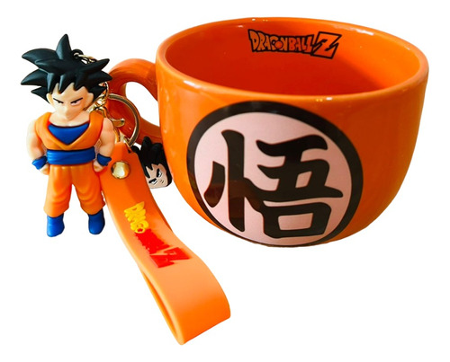Taza Tazón Goku Dragon Ball + Llavero 3d Goma Silicona