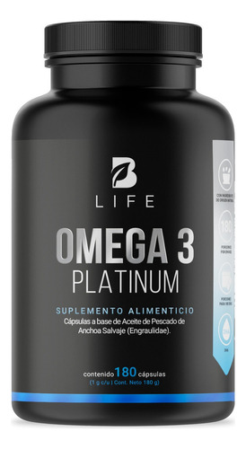 Omega 3 Platinum D 180 Caps 1000mg (certificado Ifos) B Life
