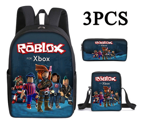 3 Unidades/kit De Dibujos Animados Roblox Mochila Bolsa De L