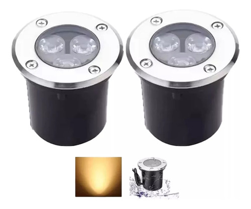 2pcs Spot Empotrable Para Piso Exterior Luz Led Impermeable