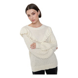 Sweater Mujer Vuelos Ecru Corona