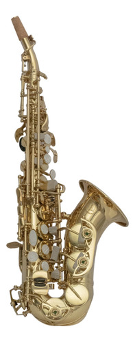 Maxima Kfcss-100g Saxofón Soprano Curvo Laqueado Con Estuche