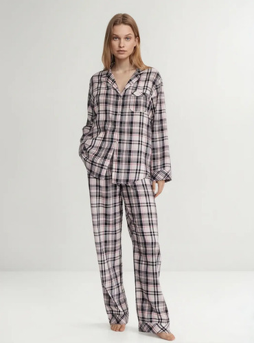 Pijama Larga Set Victorias Secret Camisa Y Pants Franela