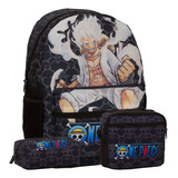 Kit Mochila Infantil One Piece Luffy Personagem Desenho