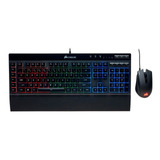 Teclado Gamer Retroiluminado Rgb Corsair + Mouse Harpoon K55