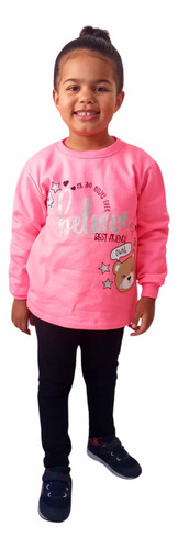 Conjunto Infantil Inverno Menina Moletom Tam 4, 6 E 8