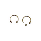 Piercing Titanio Septum Oreja Nariz Con Puntas 10mm Por Par