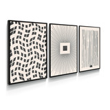 Quadro Decorativo Abstrato Geométrico Formas Linhas Finas