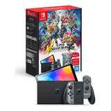 Console Nintendo Switch Oled+jogo Super Smash Bros Ultimate