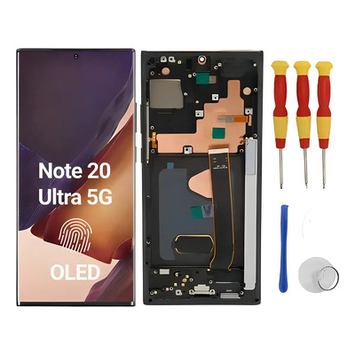 Oled Pantalla Para Samsung Galaxy Note 20 Ultra 5g Sm-n986u Sm-n986b Sm-n986f\u002Fds, Con Marco 60hz Compatible Con Huella Dactilar Y S-pen, Compatible Con Android 14 Y Anteriores | Meses sin interés