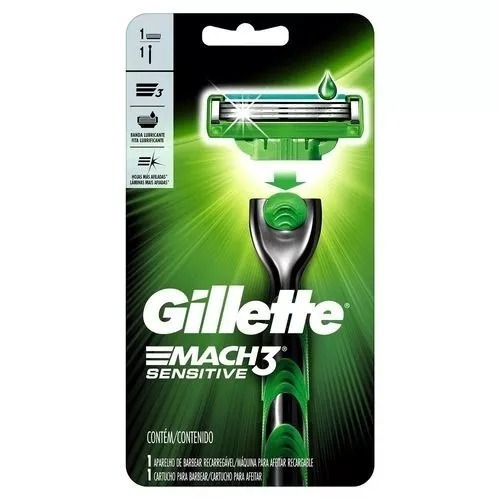 Afeitadora Gillette Mach 3 Sensitive Con Banda Lubricante
