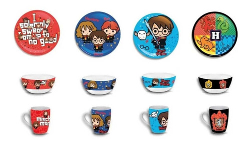 Vajilla Harry Potter De Porcelana 12 Piezas De Coleccion