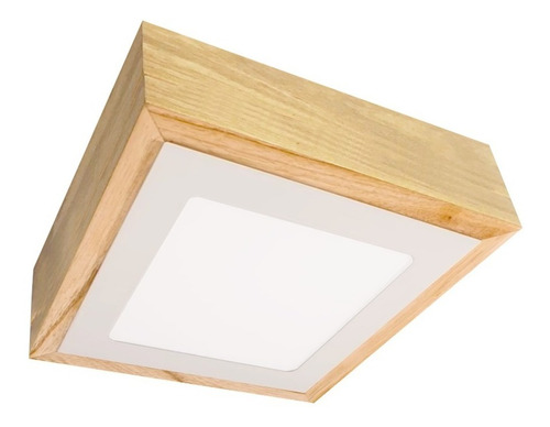 Plafon Madera Led 6w 15x15cm Ideal Living Cocina Pasillo